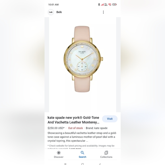 Authentic Kate Spade Gold-Tone And Vachetta Leather Monterey Watch - Picture 14 of 15